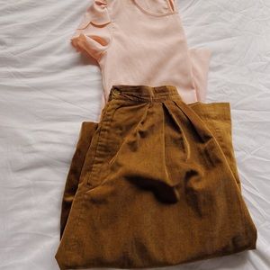 BROWN CORDUROY SKIRT